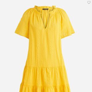 Jcrew Ruffle-trim tiered dress in cotton, size M